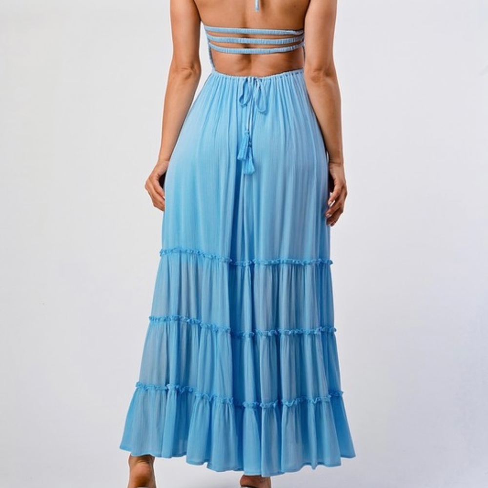 Blue maxi dress
